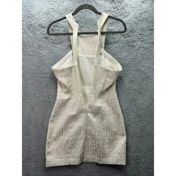 Plenty by Tracy Reese Women's Size 4 Cream Sheath Dress Racer Back Halter Top - Picture 8 of 10